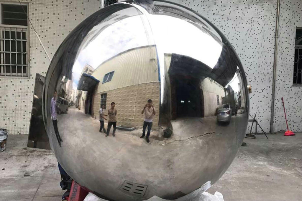 1000mm Large Hollow Steel Spheres Threaded metal sphere world